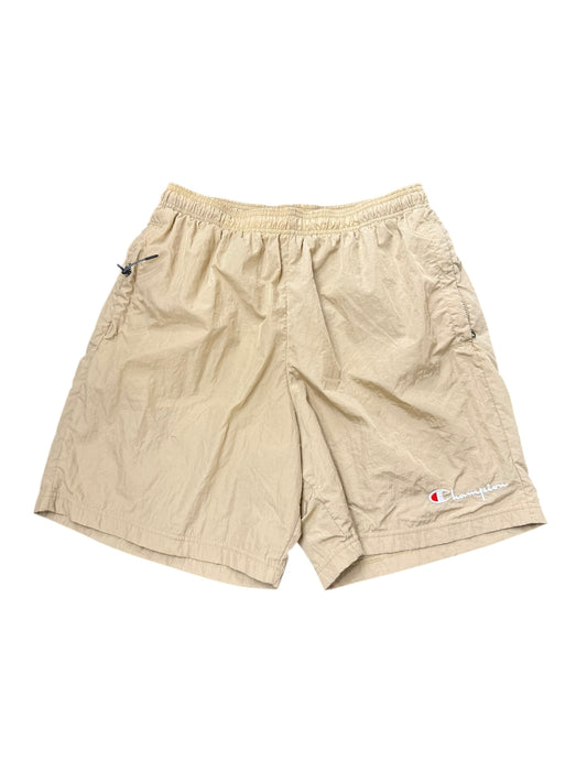 Contemporary Champion Embroidered Tan Running/Swim Shorts Size L