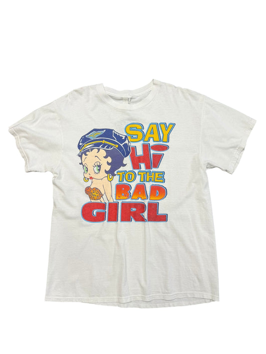 Vintage 2002 Betty Boop 'Say Hi to the Bad Girl' Graphic Print Tee Size L