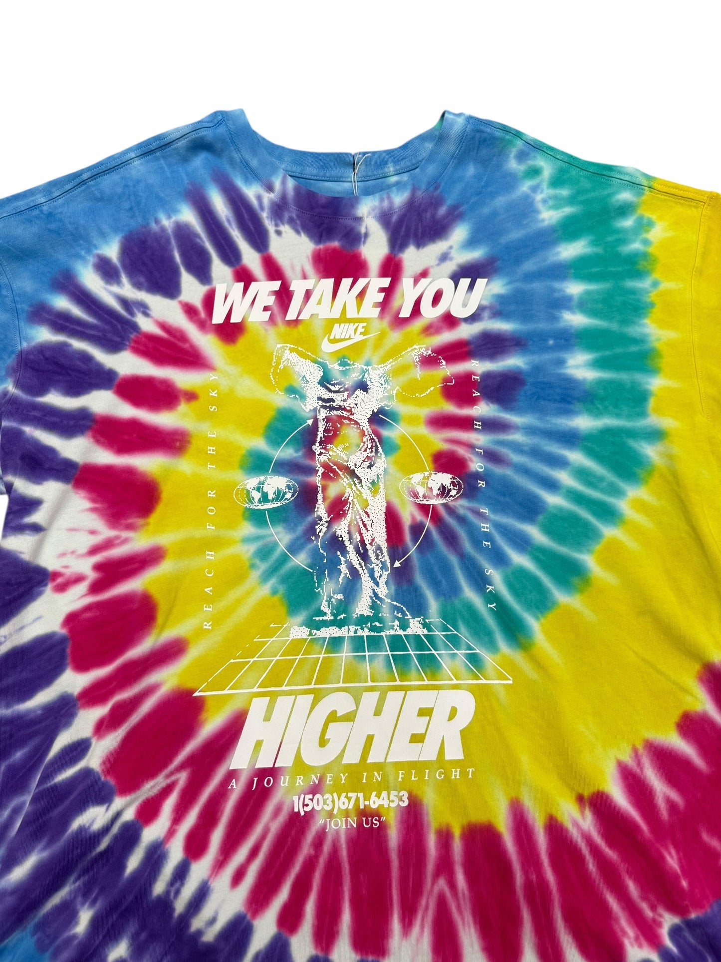 Nike 'We Take You Higher' Tie Dye Tee Size L