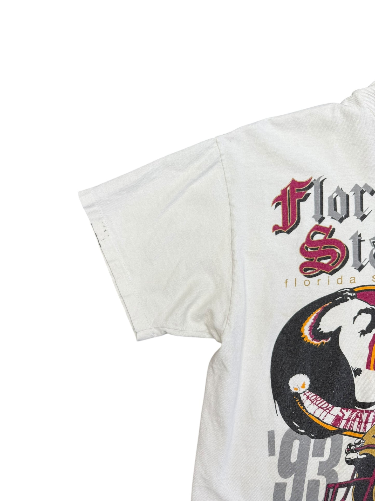 Vintage 1993 FSU Full Print Tee Size L