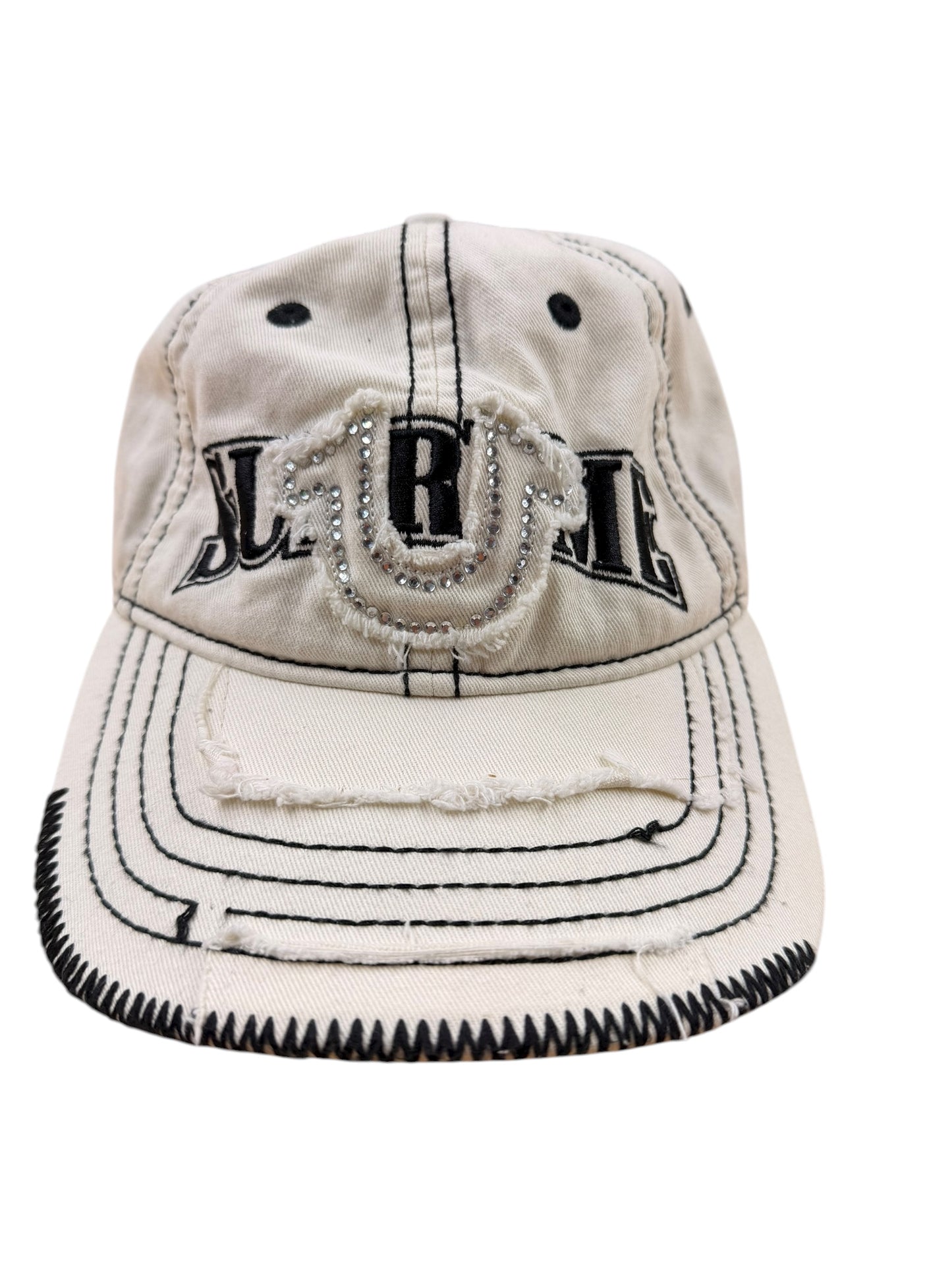 Supreme x True Religion Beaded Leather Strapback Hat