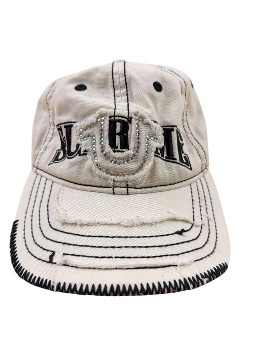 Supreme x True Religion Beaded Leather Strapback Hat