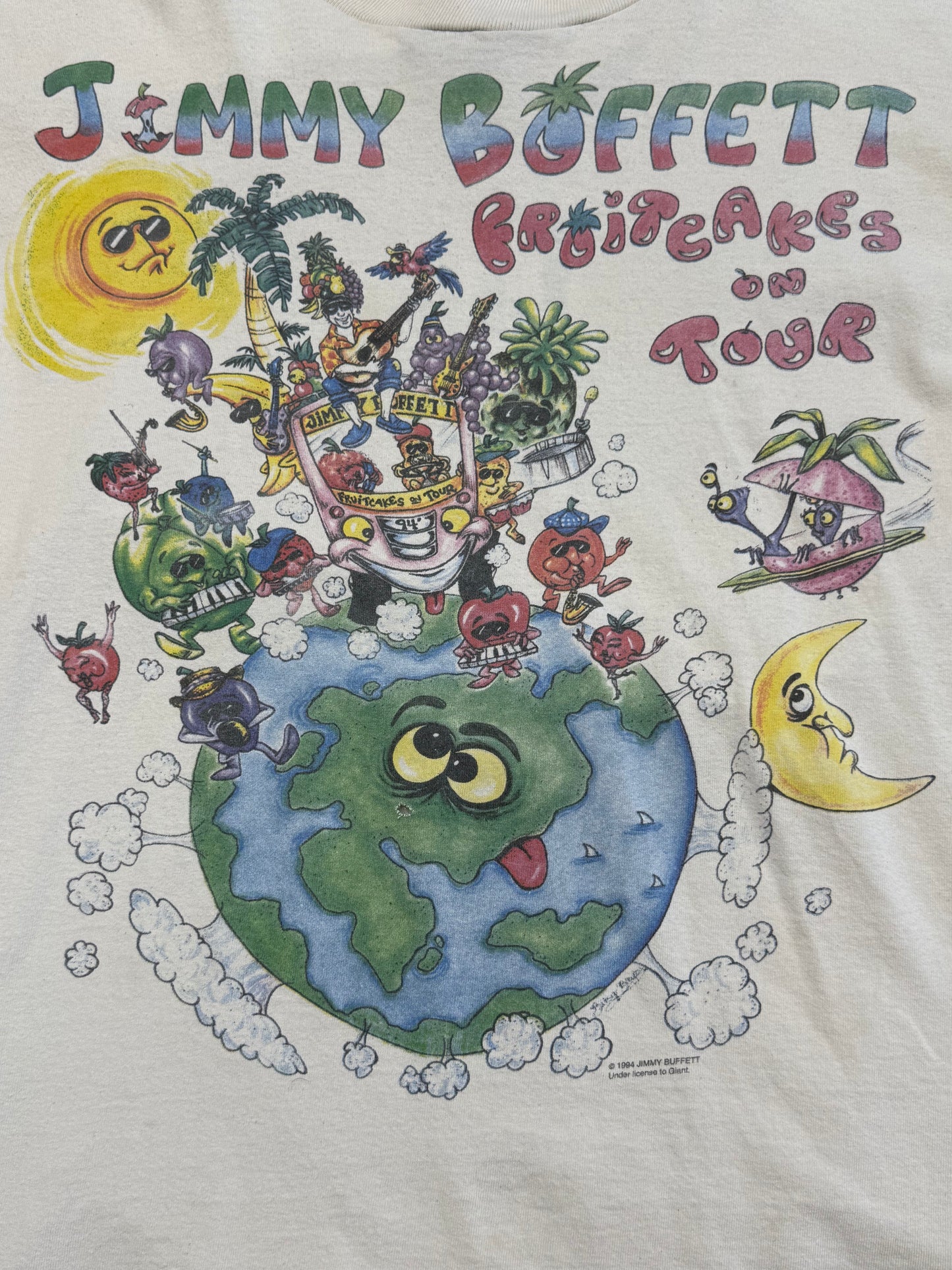 Vintage Jimmy Buffet 'Fruitcakes on Tour' Tee Size XL