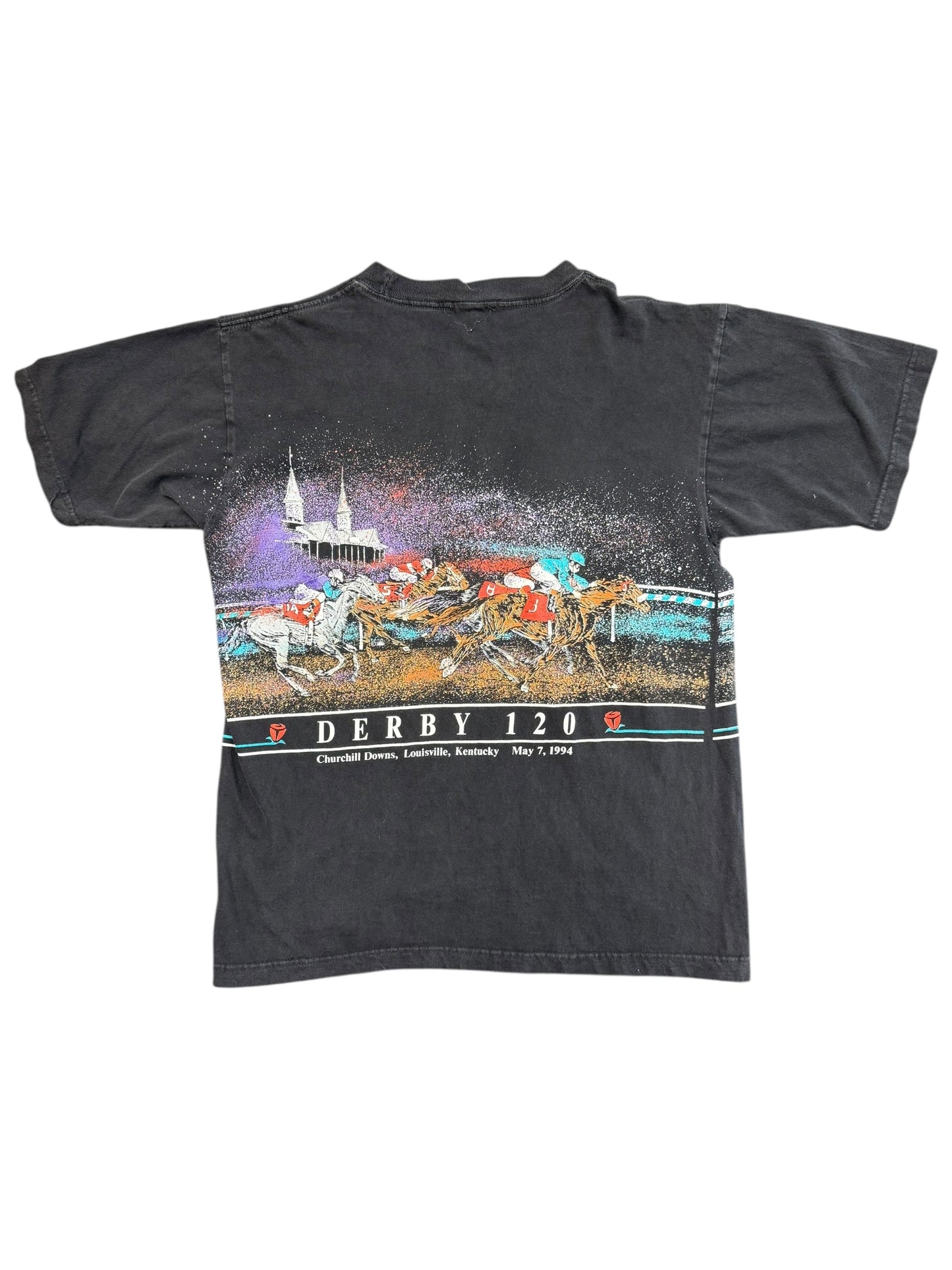 Vintage 120th Kentucky Derby Wrap Around Tee Size XL