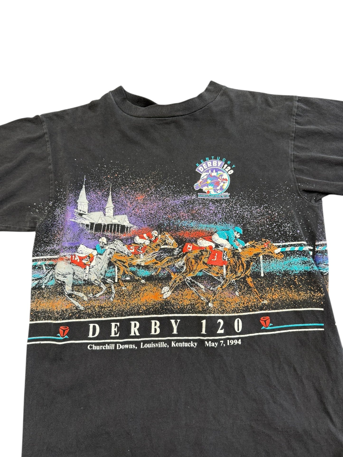 Vintage 120th Kentucky Derby Wrap Around Tee Size XL