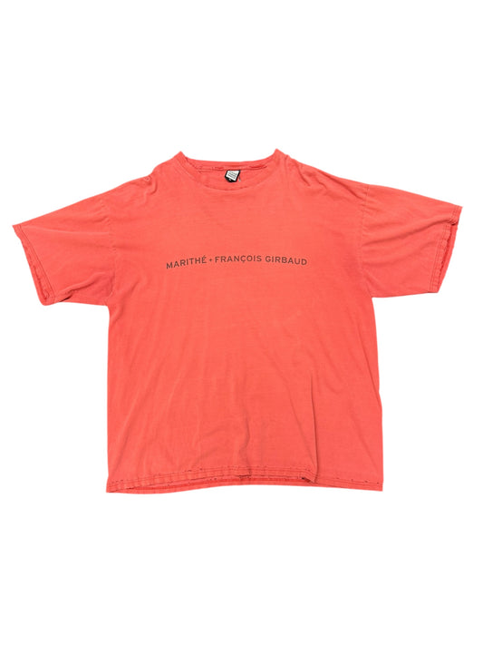 Vintage Marithe + Francois Girbaud Thrashed Spell Out Tee Size XXL