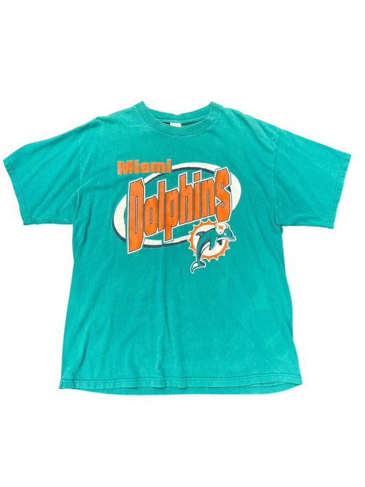 Vintage Logo 7 Miami Dolphins Tee Size XL