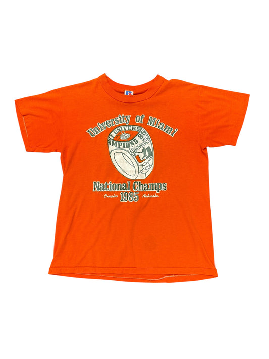 1985 University of Miami National Champs Size M