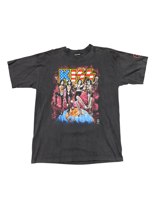 Vintage 1996 KISS Alive Worldwide Cronies Tee Size XL