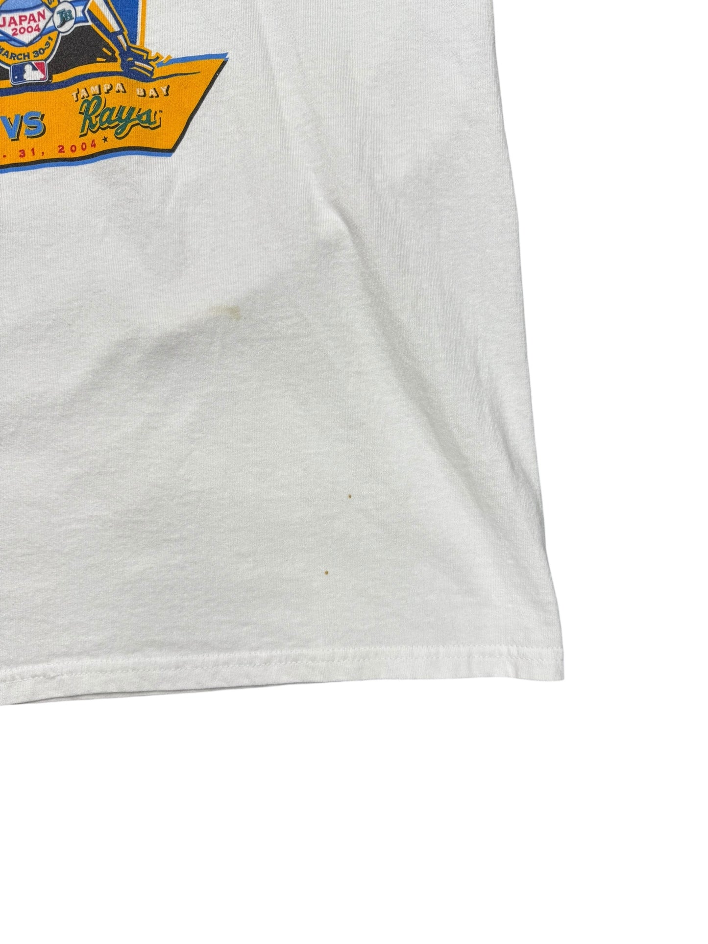 Distressed TB Rays Vs Yankees Tee Size XL
