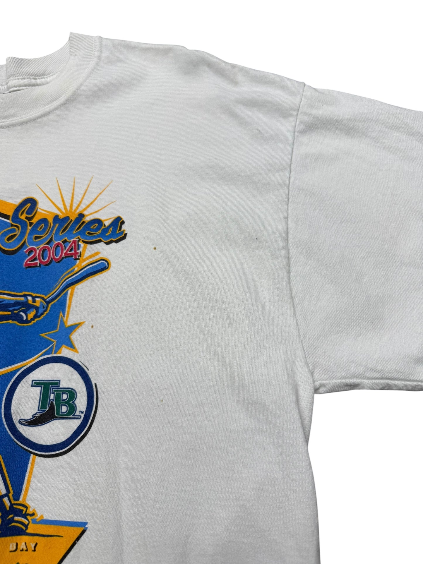 Distressed TB Rays Vs Yankees Tee Size XL