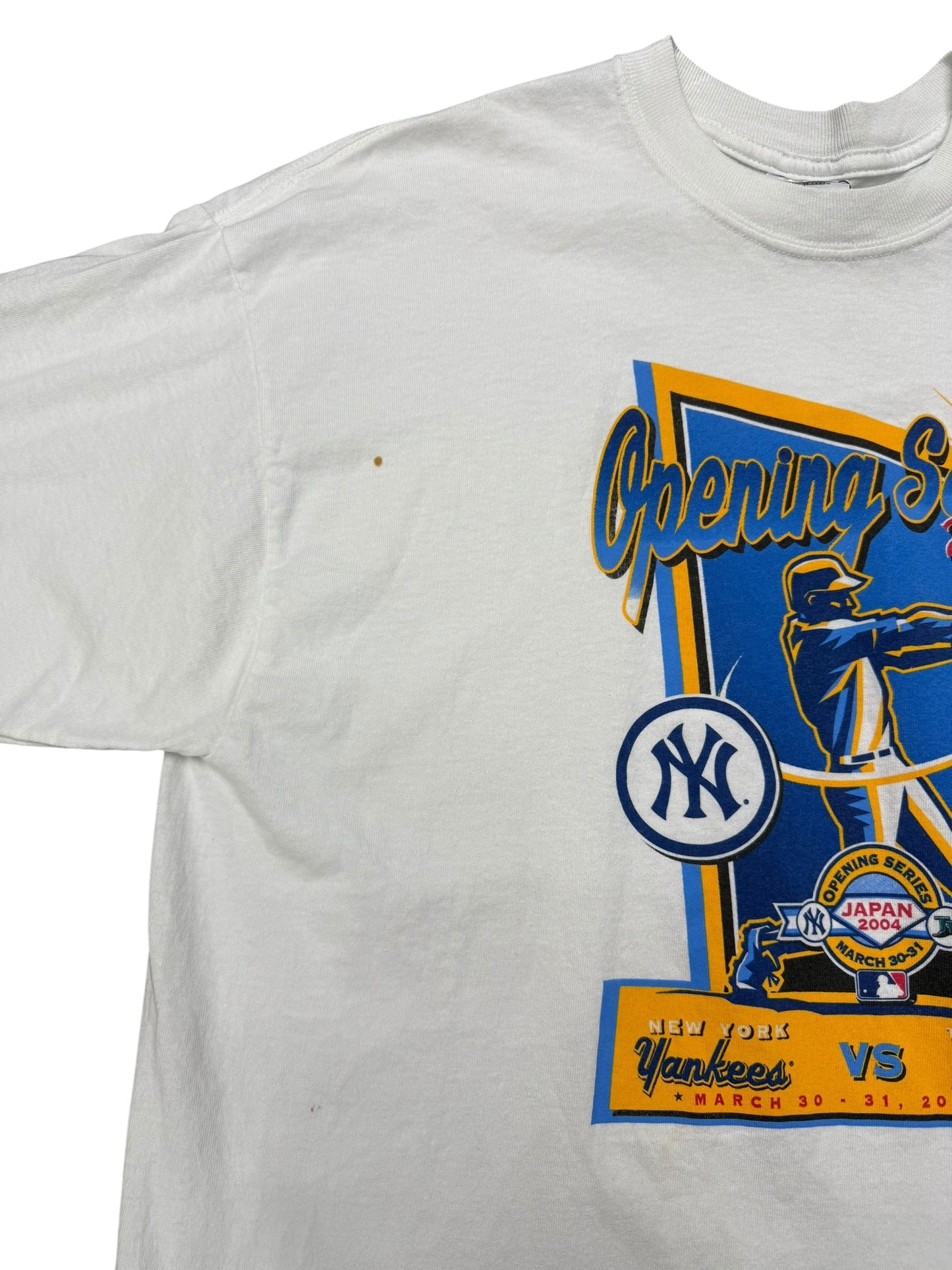 Distressed TB Rays Vs Yankees Tee Size XL
