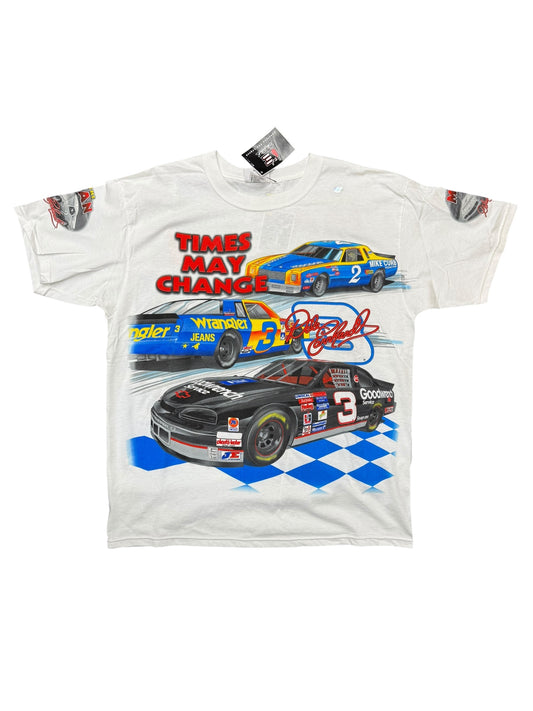 Vintage Dale Sr. Time May Change AOP Tee Size XL