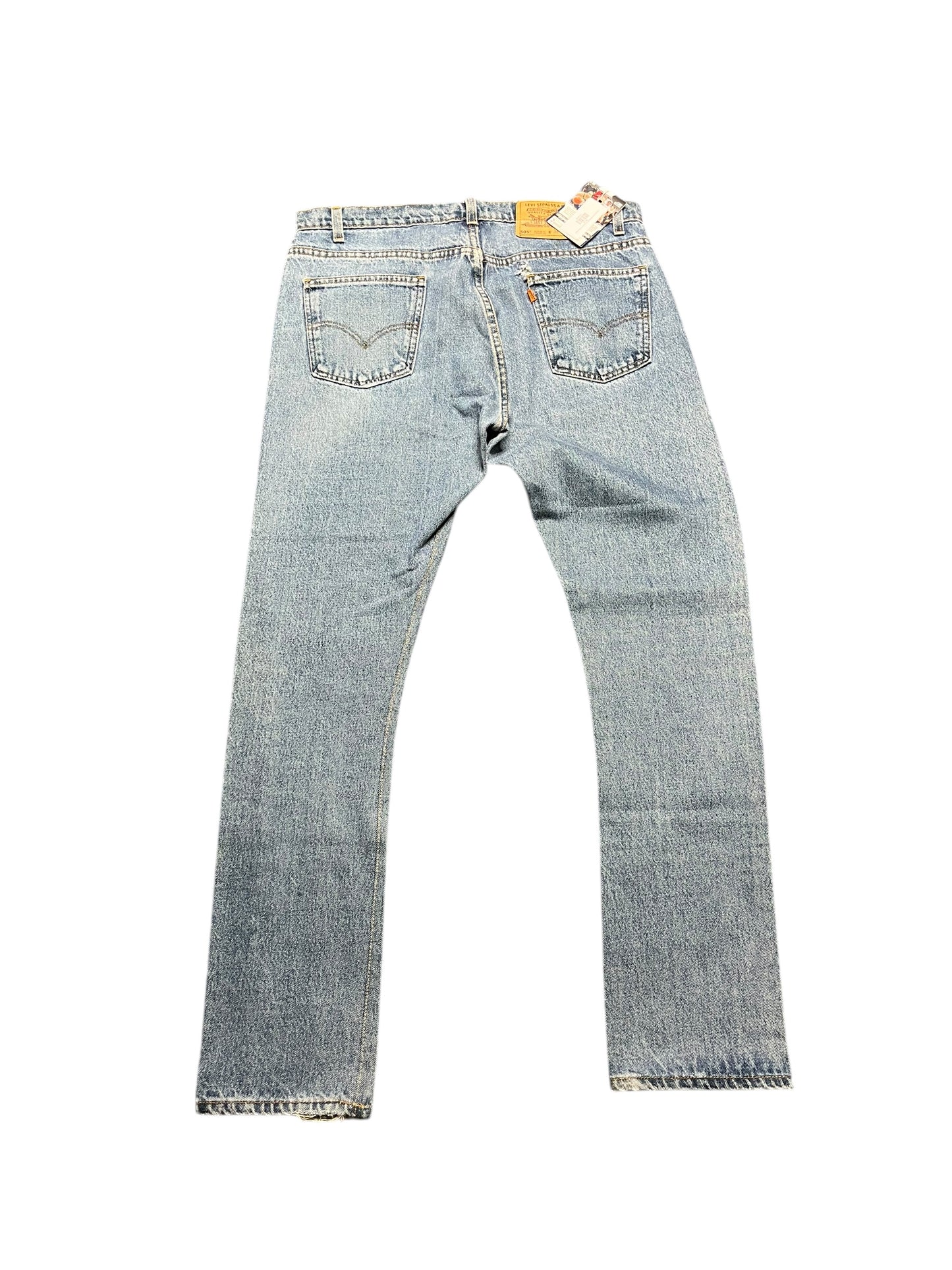 Vintage Levi's 505 Blue Denim Orange Tab Pants 38x32