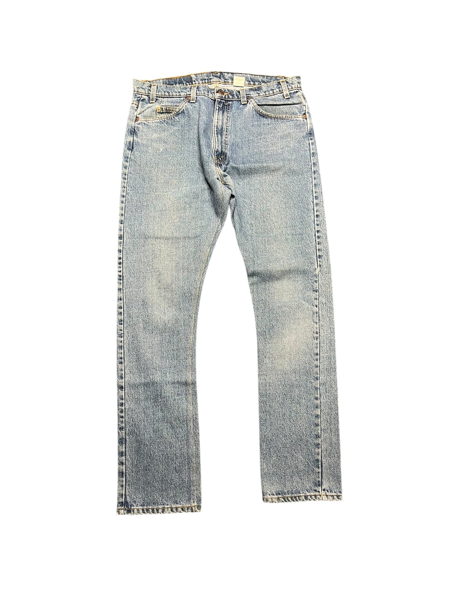 Vintage Levi's 505 Blue Denim Orange Tab Pants 38x32