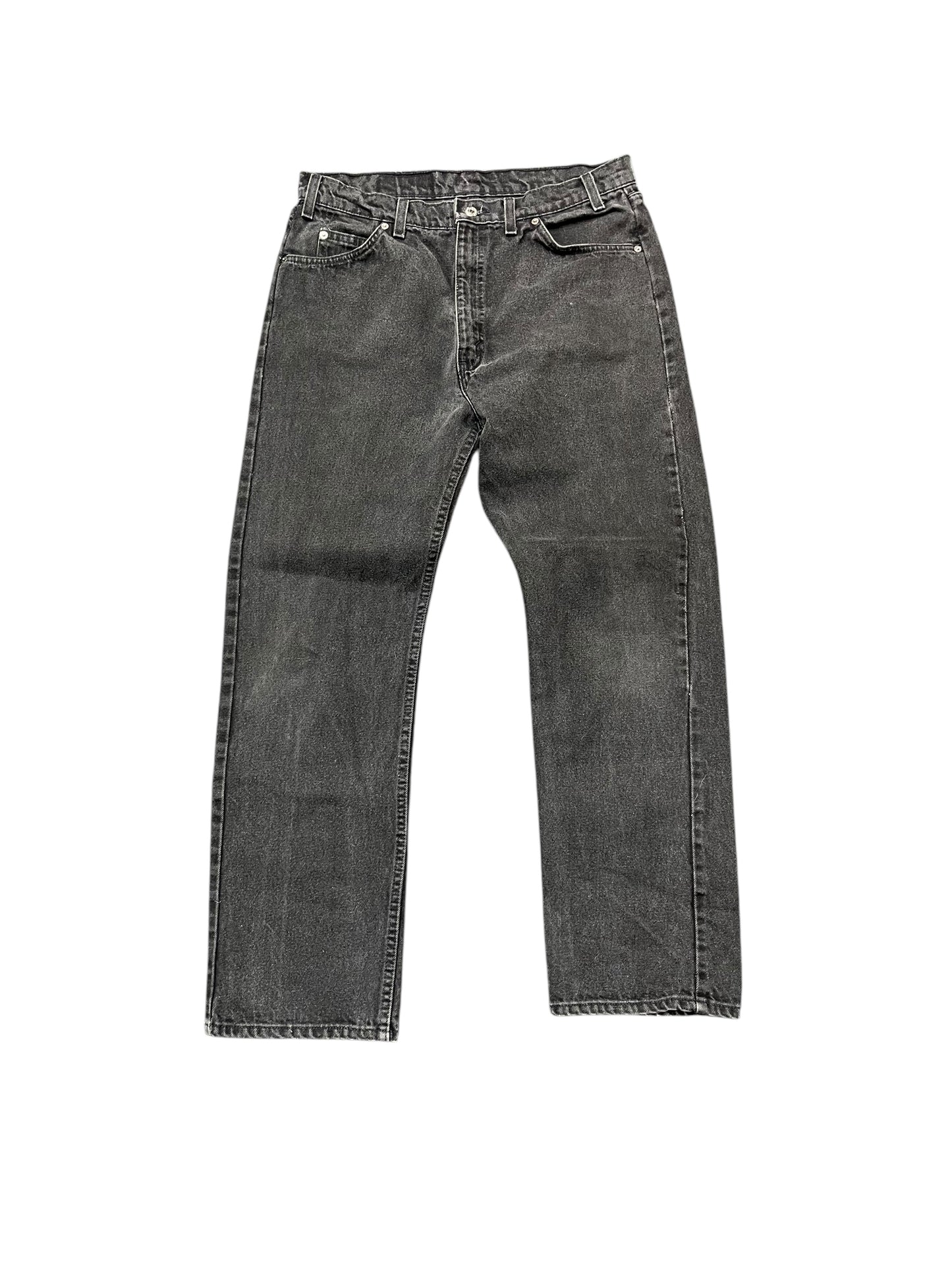 Vintage Levi's 505 Orange Tab Black Denim Pants 36x30