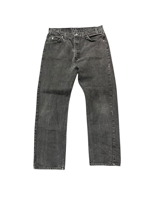 Vintage Levi's 505 Orange Tab Black Denim Pants 36x30