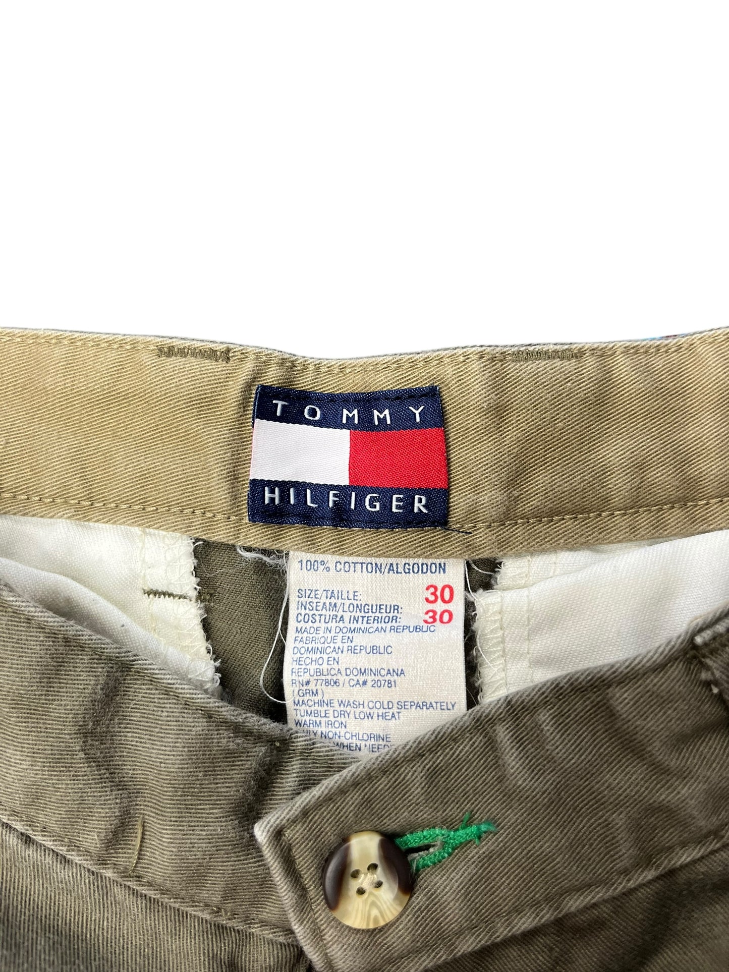Tommy Hilfiger Olive Green Canvas Pants 30x30