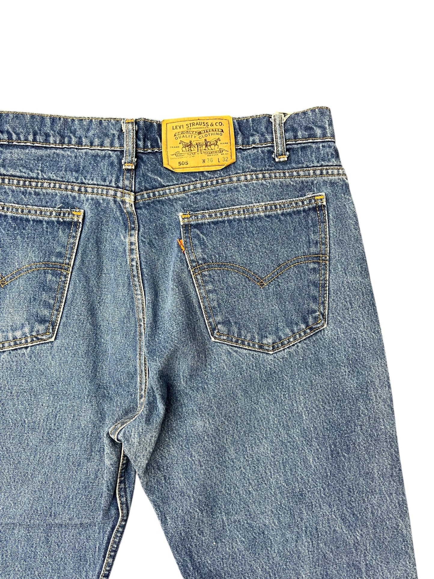 Vintage Levi's Orange Tab Dark Blue Denim Pants 36x32