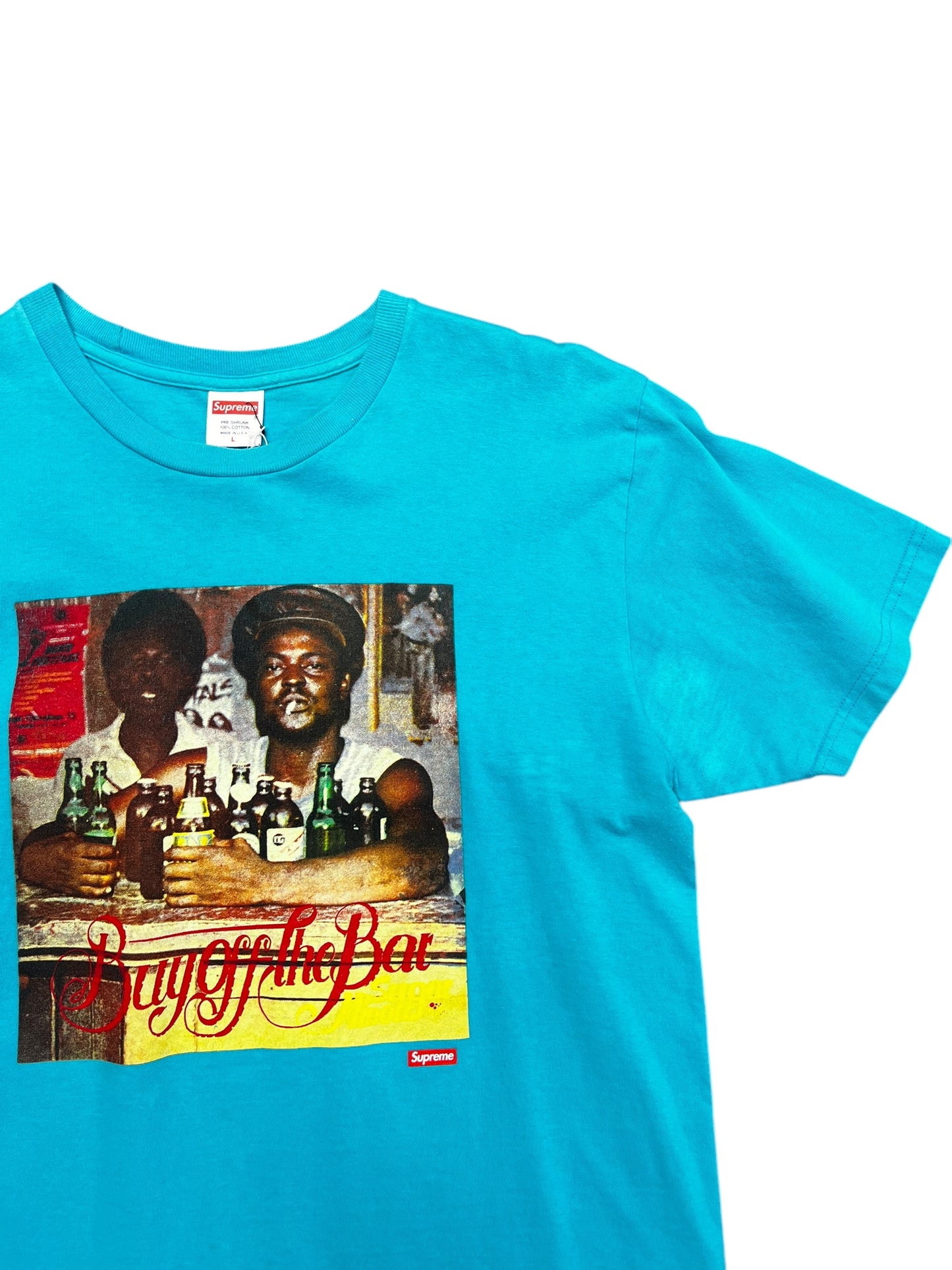 Supreme light blue Sugar Minott 'Buy off the Bar' graphic print tee
