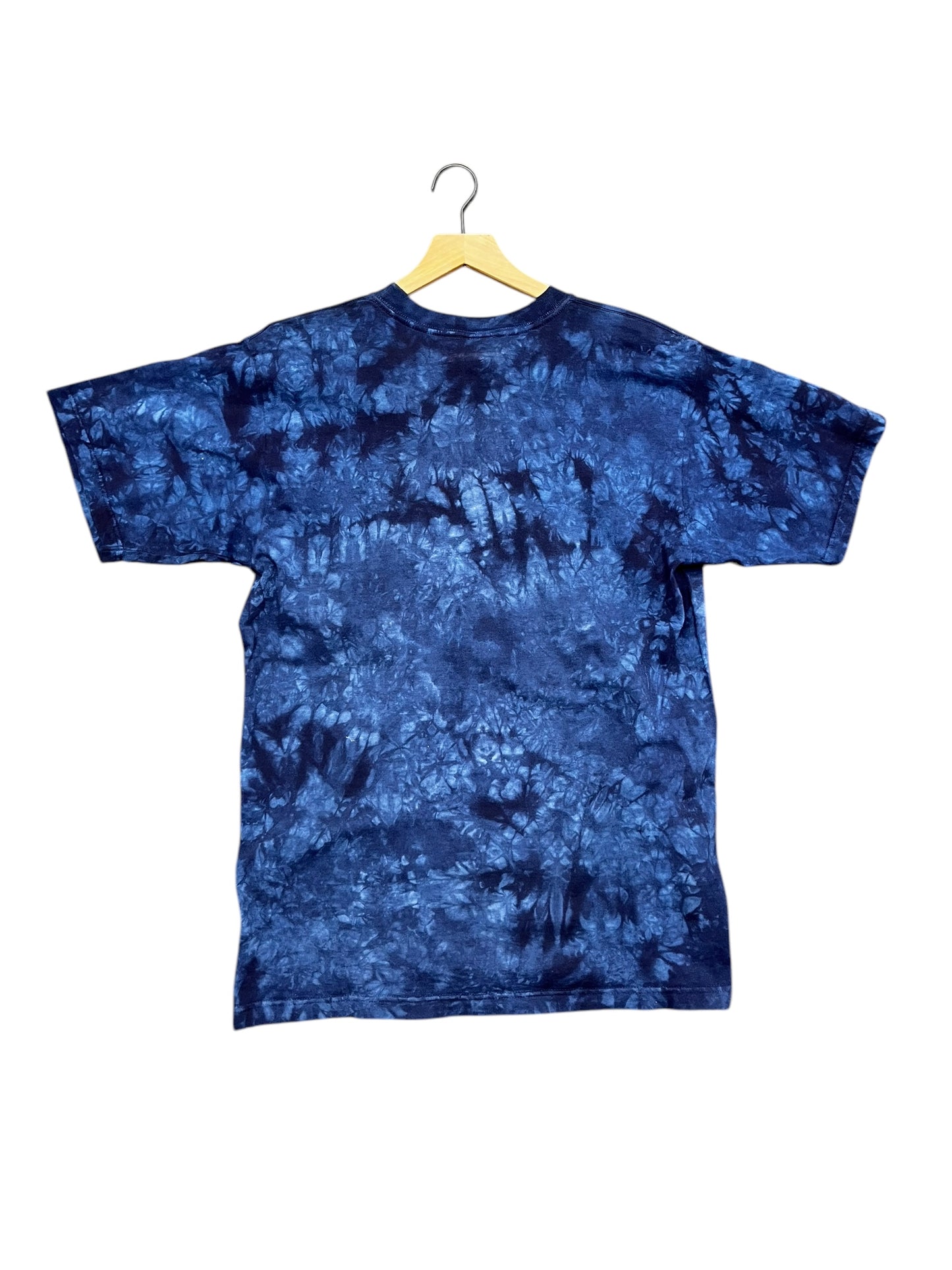 Y2K Eagle Flying Over Winter Mountains/Forest Acid Wash Tee Size M